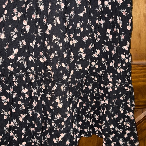 Pink Rose Black Floral Dress - Picture 6 of 7